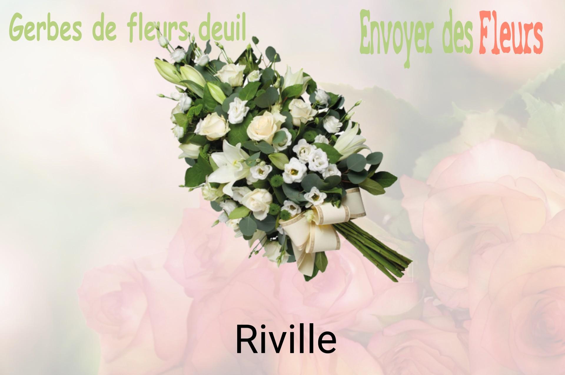 Gerbe de fleurs de deuil livrée à Riville